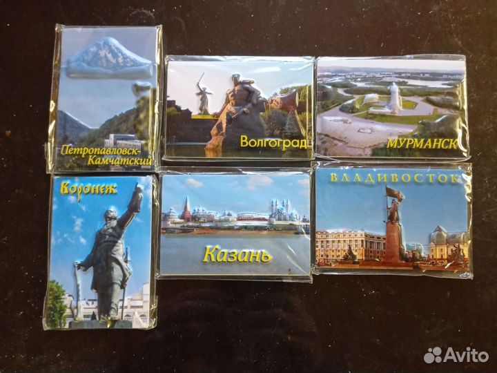 Новые магниты сувенирные города