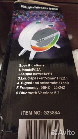 Умная блютуз колонка с беспроводной зарядкой