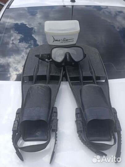 Продам маску, ласты