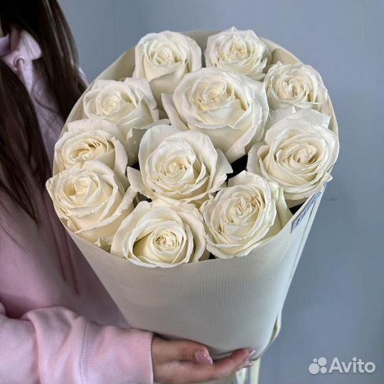 Белые розы букет Цветы с доставкой