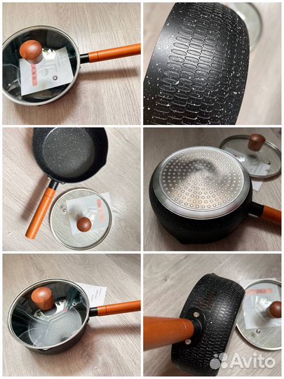 Новый Сотейник кухонный ковш с крышкой кастрюля