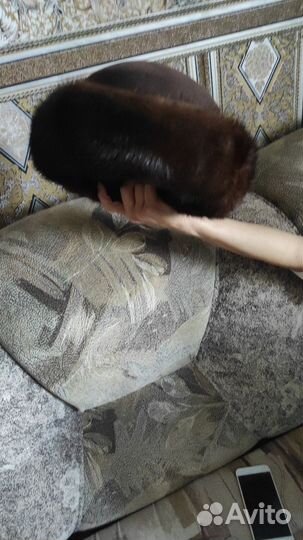 Шапка женская шляпка с норкой