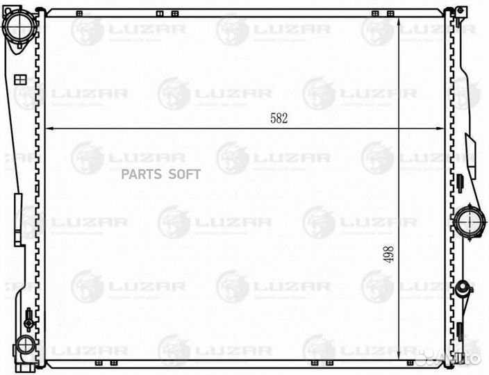 Радиатор охл. для а/м BMW X3 (04) (E83) 2.5i/3.0i