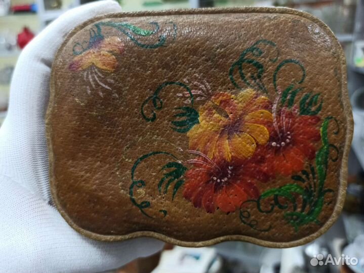 Советская Шкатулка Ручная Роспись Цветы СССР Ретро