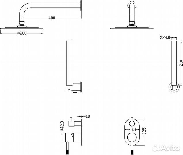 Душевой комплект Boheme