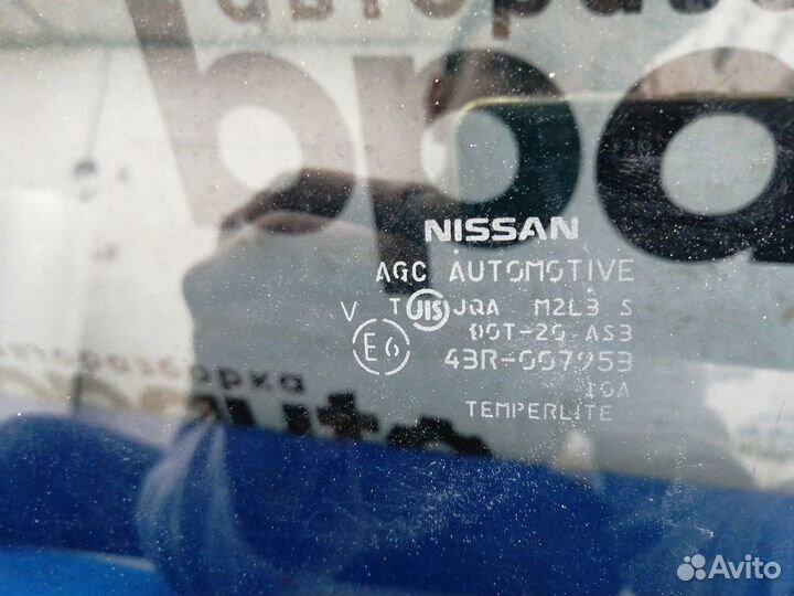 Стекло задней левой двери 82301-1KK1A Nissan Juke