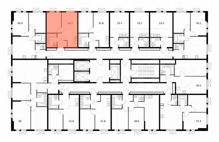 1-к. квартира, 31,7 м², 19/25 эт.
