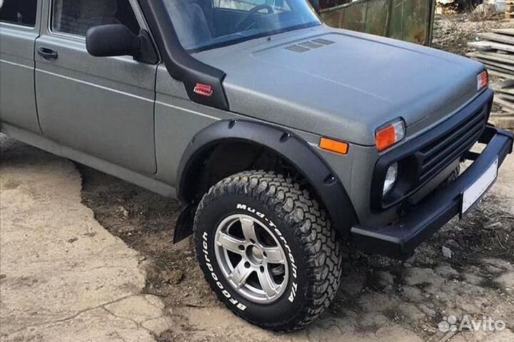 Расширители арок на Ниву - стандартные арки, 70 мм