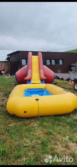 Надувные горки с бассейном