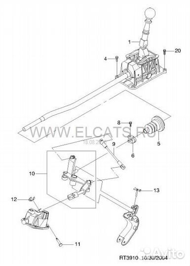 Механизм переключения МКПП (кулиса, «вертолёт») Ch