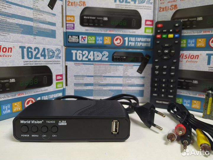 World Vision T624D2 приставка т2 приемник тюнер ре