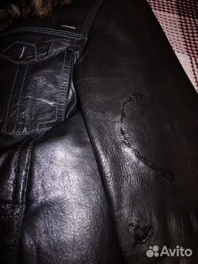 Кожаная куртка мужская зимняя