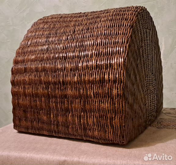Плетеный домик для кошки, ручная работа