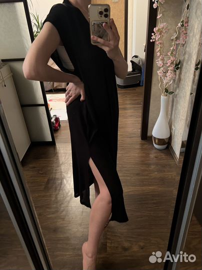 Платье hm вязанное летнее полупрозрачное oversize