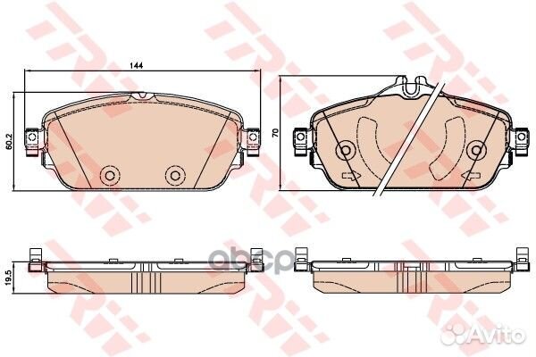 GDB2070 колодки дисковые передние MB W205 C180