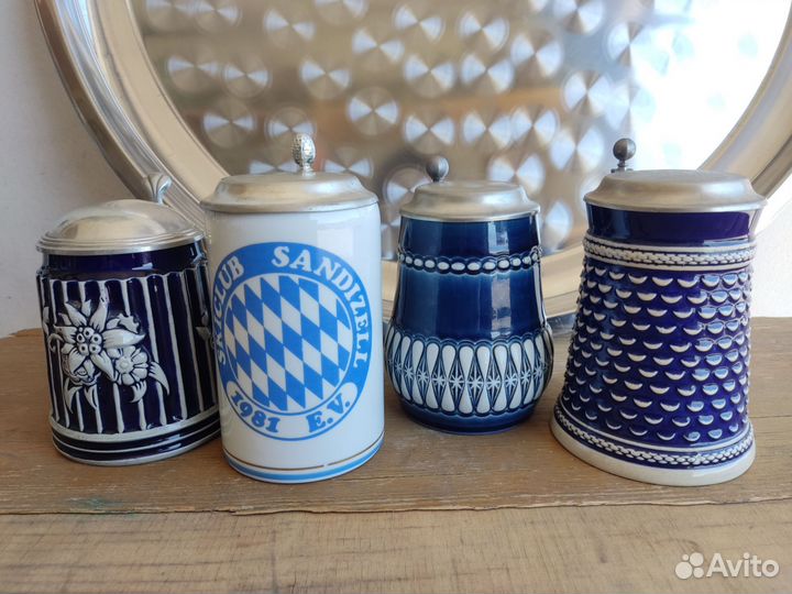 Кружка пивная Германия с крышкой 0.5 L