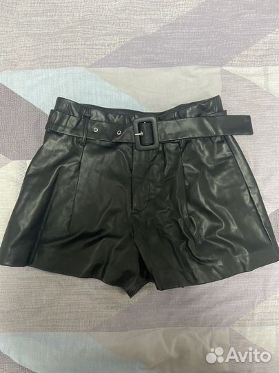 Шорты кожаные zara