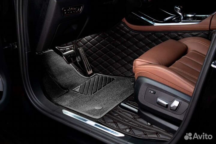 3D Коврики Geely Салон Багажник из Экокожи