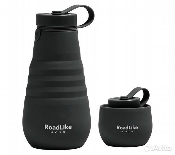 Бутылка складная RoadLike Mojo 500мл, черный