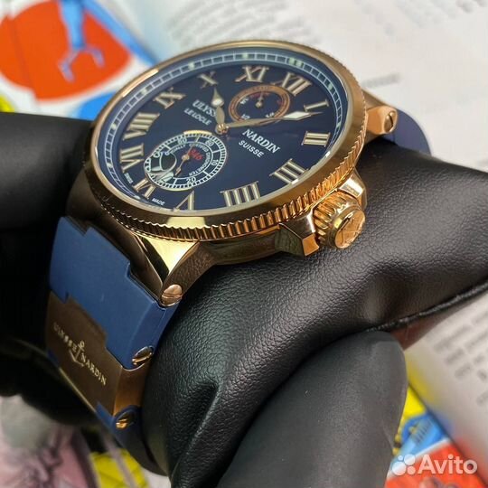 Часы новые мужские Ulysse Nardin Blue Gold #311