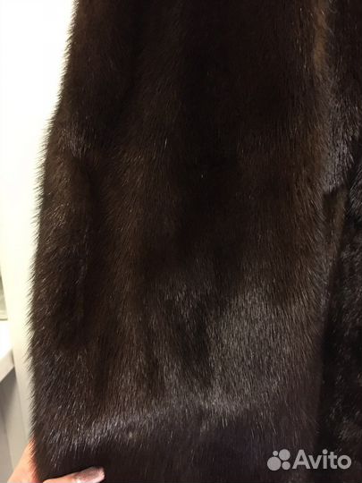 Шуба норковая с капюшоном