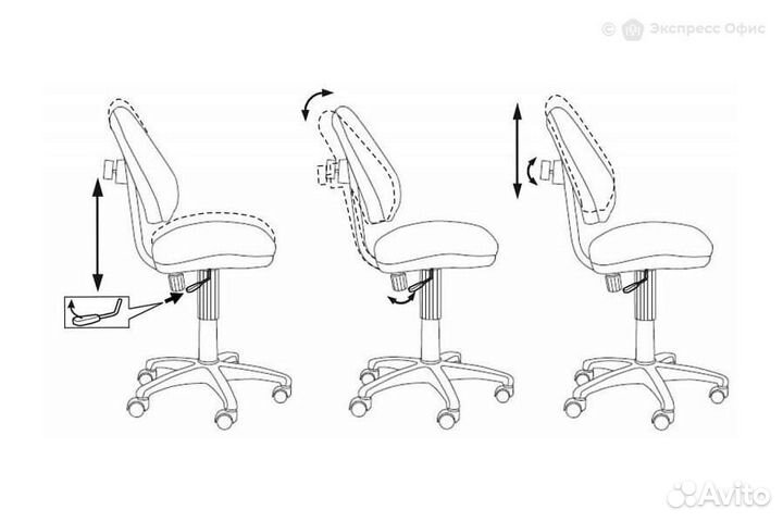 Кресло компьютерное детское Бюрократ KD-4/cosmos
