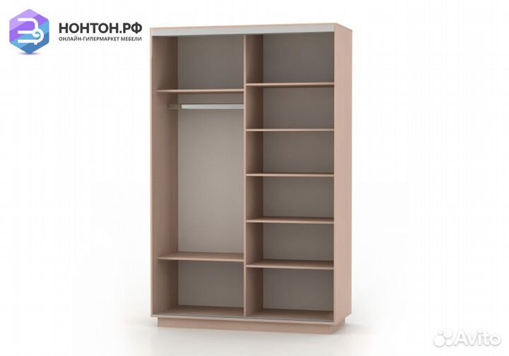 Шкаф-купе Нонтон 2-дверный дуб молочный