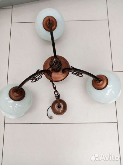 Люстра СССР - шикарная, бронза