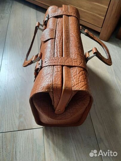 Сумка саквояж натуральная кожа СССР