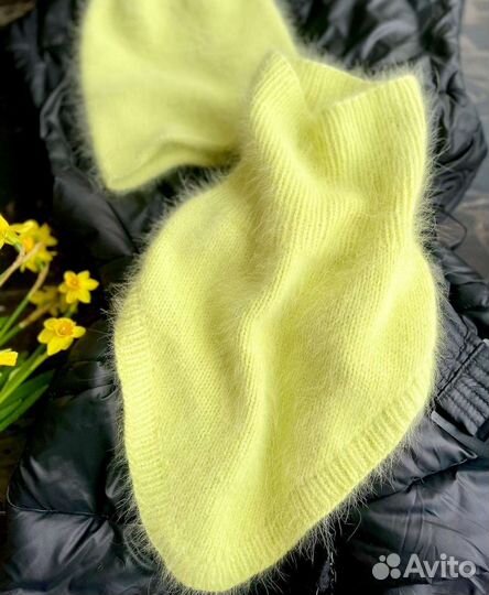 Шапка Бини и снуд уголок из пуха норки