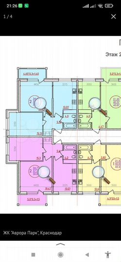 2-к. квартира, 59 м², 2/19 эт.