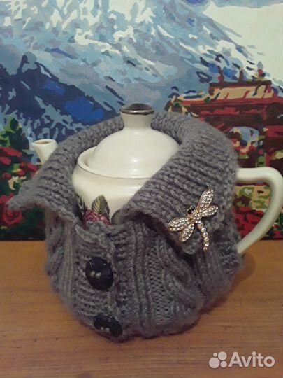 Грелка для чайника в виде кофточки