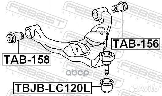 Сайлентблок нижн рычага toyota land cruiser PRA