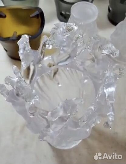 Daum ваза лошади. Хрусталь