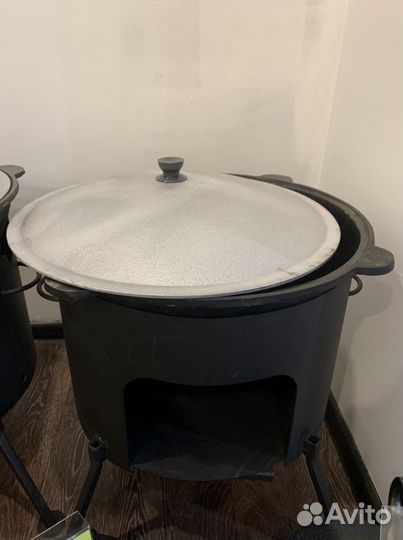 Чугунный казан Узбекистан 16 л. + печь
