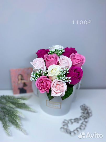Букет из мыльных роз