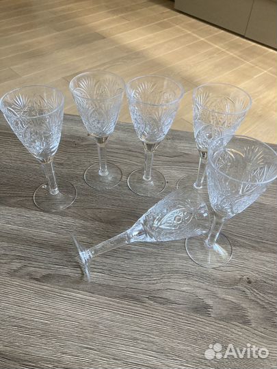 Хрустальные фужеры бокалы, рюмки СССР