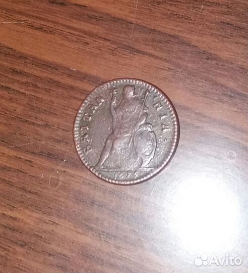 Фартинг 1675. Карл II. Англия