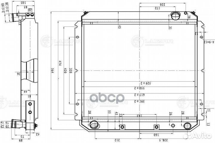 Радиатор охл. ЗИЛ 5301 