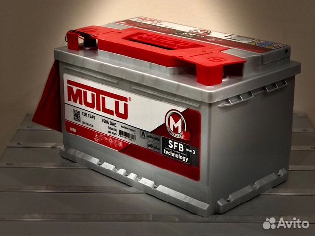 Аккумулятор Mutlu SFB 75 ah (обр.пол) низкий