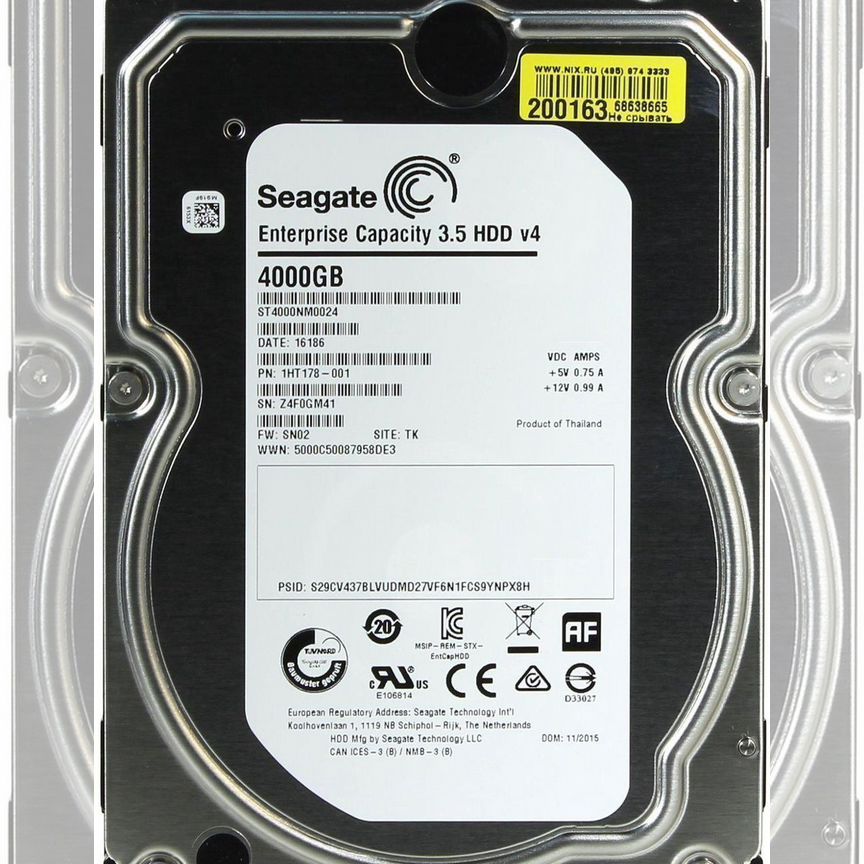 [ST4000NM0024] Жесткий Диск Seagate 4tb Sata3.5 St4000nm0024