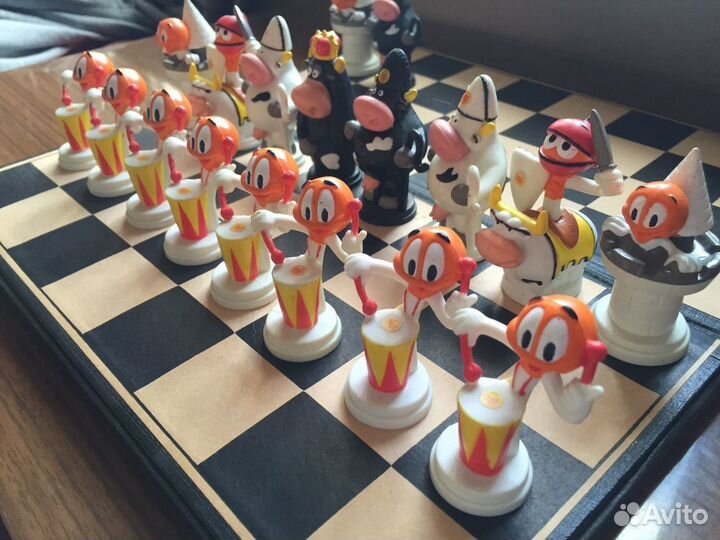 Чупа чупс шахматы, коллекция за белых плюс 2, 18шт