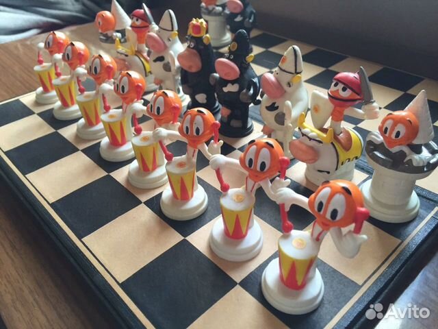 Чупа чупс шахматы, коллекция за белых плюс 2, 18шт