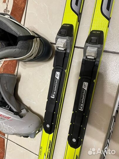Лыжи беговые fisher 170, ботинки Solomon 38
