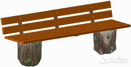Скамья бетонная лесная