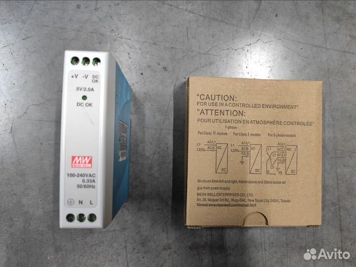 Mean well MDR-10-5, Блок питания, 5В,2А,10Вт