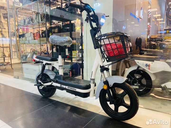 Электроскутер green серый