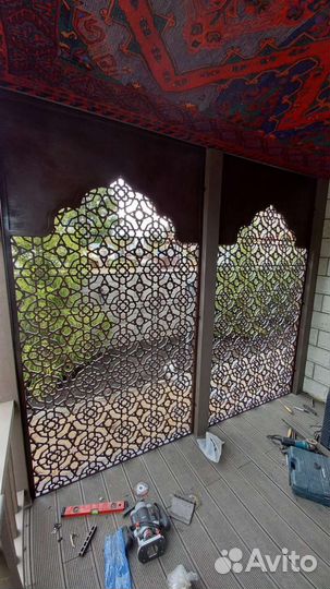 Декоративные перегородки, ширмы, беседки