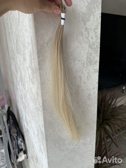 Волосы для наращивания блонд 40 см