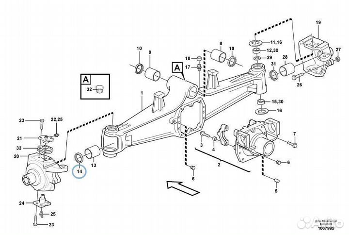 87710155 Сальник полуоси экскаватор погрузчик